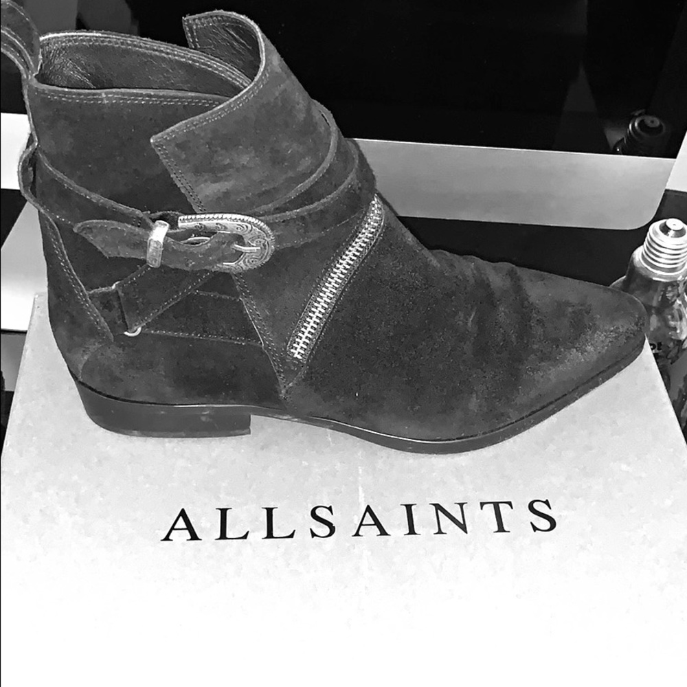 All saints suede booties